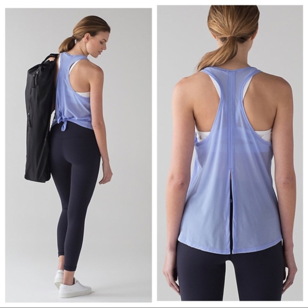 Lululemon Two With One Singlet Periwinkle Size 4